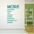 thumbnail image 1 of Dad More Listening doing tea Salads Inspirational Quotes & Sayings Wall Decal Decoration Motivational Health Quote lettering wall Art Lasts Years and Easily Removable - Size: 28 In(W) x 40 In(H), 1 of 5