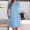 Blue, variant on ZZwxWA Womens Summer Dresses Fashion 2025 Short Sleeve Spring Mini Dress Crewneck Solid Casual Beach Vacation Dresses