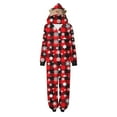 thumbnail image 2 of WREESH 2025 Womens Plaid Hooded Onesie Christmas Family Matching Pajamas Cozy Fleece Loungewear Long Sleeve Holiday Sleepwear Set, 2 of 7