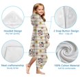 thumbnail image 7 of Beige Cow Flower Pattern Hooded Bath Towel，60"x35" for Ages 3 To 12 Kids, Quick Dry Lightweight Soft Microfiber Hood Beach Towel Cover Up for Kids, 7 of 7