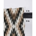 thumbnail image 6 of Brown Aztecs Curtains 72 Inch Length,Sheer Curtains for Bedroom Living Room Window Abstract Southwest Geometric Vintage Tribal Rod Pocket Drapes Kitchen Curtains Small Half Window 52"x72" 2 Panels, 6 of 7