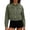 Army Green, variant on Studded Denim Jacket for Women Button Collared Long Sleeve Solid Color Slim Fit Casual Trendy Lightweight Soft Cardigan Tops Army Green XS