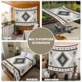 thumbnail image 6 of Turquoise Gray Boho Tapestry for Bedroom Wall Hanging Tapestry, Southwestern Ethnic Geometric Ceiling Backdrop Tapestries Poster Blanket Wall Decor for Teens Room Living Room Dorm 39" x 59", 6 of 8