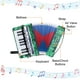 thumbnail image 3 of Acordeón Uxcell, acordeón de botones de 17 teclas y 2 bajos, instrumento musical mini, verde, 3 of 6
