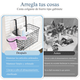 thumbnail image 2 of ZYNERY  Cestas de almacenamiento para almacenar herramientas de modelado como secadores de pelo y barras de pelo rizado, Se puede instalar detrás de la puerta o en la pared, 2 of 7