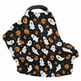 thumbnail image 4 of Renewold Halloween Ghost Pumpkin Star Stretchy Baby Car Seat Covers Carseat Canopy, Baby Breastfeeding Stroller High Chair Shopping Cart Cover, 4 of 7
