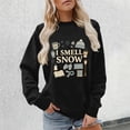 thumbnail image 5 of Women's Casual Crew Neck Sweatshirt Printed for Cozy Lined Comfort Stylish Graphic Top for Daily Wear, 5 of 5