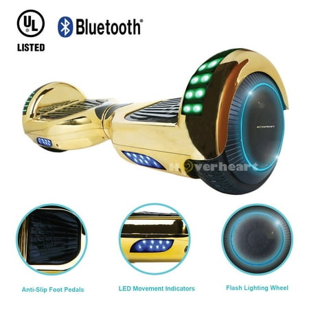 UL2272 Listed Safe (UL) 6.5" LED Flash Wheel Hoverboard Two Wheel Self Balancing Electric Scooter Blue