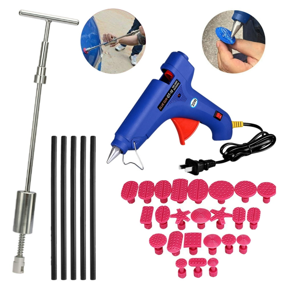 Paintless Dent Repair Tools Dent Puller Kits Pops a Dent Lifter, Glue