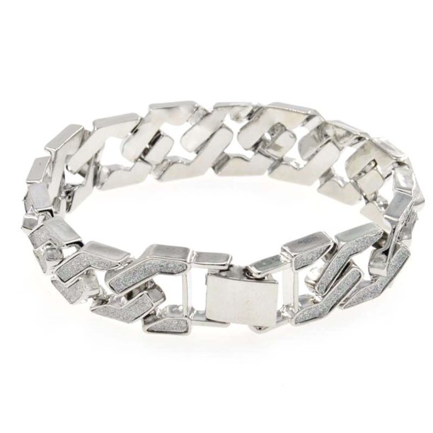 Hot6sl Ofertas de La Semana Pulse Hip Hop Moda para Hombre, Pulsera de Cadet Cubana con Explosión de Arena Grand Exfoliante para Hombre