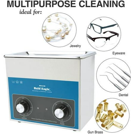 Ultrasonic Dental Cleaning - Bald Eagle V1730T Ultrasonic Cleaner, 3-Liter Multi-Purpose Cleaning for Dental and Precision Instruments, Jewelry, Auto Parts