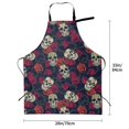 thumbnail image 5 of Lsque Roses Skulls Waterproof Apron Chef Aprons for Men Heavy Duty Chemical Work Apron Extra Long Grilling Aprons with Adjustable Bib Apron, 5 of 9