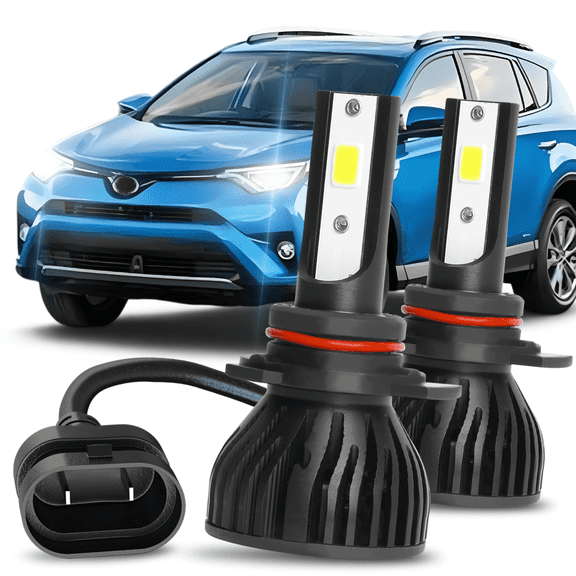High Beam and Low Beam LED Headlight Bulb - Compatible with 2016 - 2018 Toyota RAV4 2017