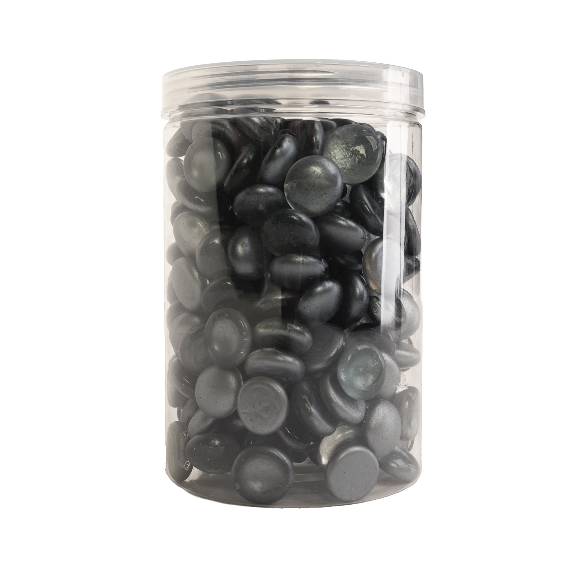Gunmetal Matte Metal Glass Gems 48 oz. Jar