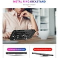 thumbnail image 3 of Feishell Hybrid Armor Phone Case for Apple iPhone 16 Plus,Military Grade Shockproof 360 Rotatable Metal Ring Holder Kickstand Support Magnetic Car Mount Dual Layer Protective Phone Cover,Black, 3 of 8
