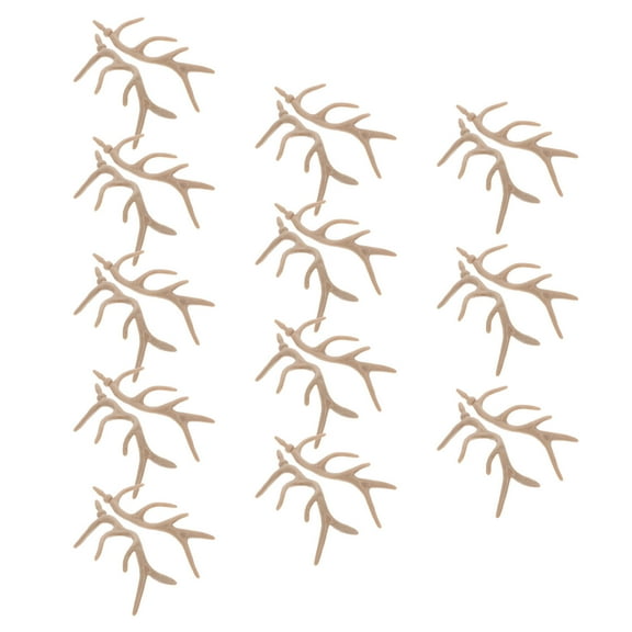 YUNLIGHTS 12 Pairs Tiny Antler Craft Decorations for Christmas Projects and Holiday Crafting Enthusiasts
