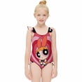 thumbnail image 3 of The Powerpuff Girls Girls Swimsuit Ruffle One-piece Beachwear Kids Cute Swimwear Summer Bathing Suit 7-9Y(120cm), 3 of 8