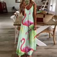 thumbnail image 3 of Flamingo Pattern Fine Art Sleeveless Dress Summer Dress Woman 2025, 3 of 7