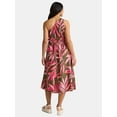 thumbnail image 3 of Time and Tru Women's One Shoulder Cotton Midi Dress, Sizes XS-XXXL, 3 of 5