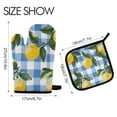 thumbnail image 2 of Yayeee Oven Mitts and Pot Holder Set of 2 Heat Resistant Kitchen Gloves Baking Hot Pad, Light Blue Plaid, 2 of 5