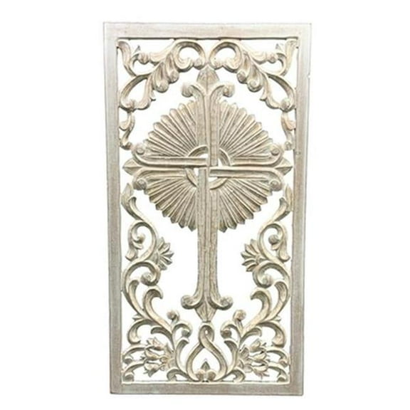 Metrotex Designs 13414 Gaelic Cross Wall Grill - Whitewash