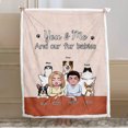 thumbnail image 1 of You & Me And Our Fur Babies - Personalized Couple Blanket, 1 of 6