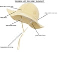 thumbnail image 2 of Gorro DASMINI Baby Stripe, ala ancha, UPF 50+, ajustable de 0 a 6 m, 2 of 5