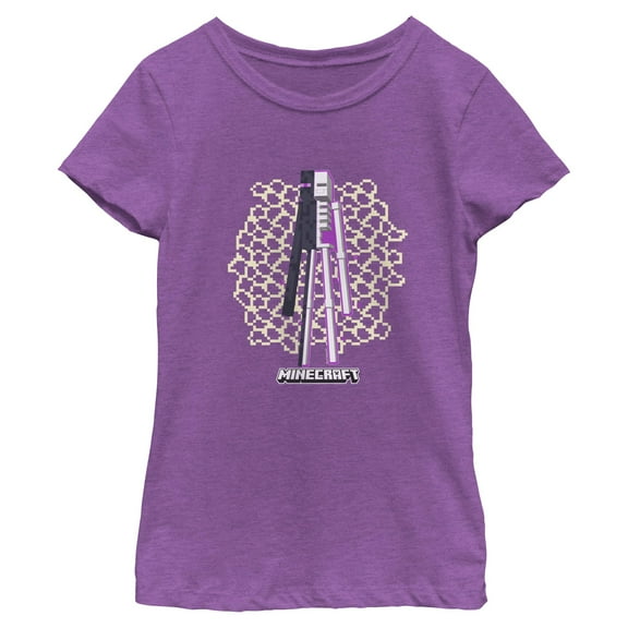 Girls Minecraft Enderman Full Skeleton Shot T Shirt