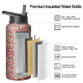 thumbnail image 2 of Triple Walled Insulated 32oz Bohemian Boho Themed Water Bottle with Straw, Stainless Steel Metal Bottle, Leak Proof Lids for Travel, Sports, Gym & Unisex, 2 of 5
