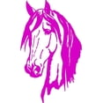 thumbnail image 1 of Girls Cute Animal Wall Decal Decoration Horse Head Pink Silhouette Lasts Years and Easily Removable - Size: 20 In(W) x 20 In(H), 1 of 3