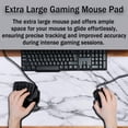 thumbnail image 7 of Gaming Mousepad White Gray, Large Mousepad Office Desk Mats, Gaming Mouse Mat Non-Slip Rubber Base Waterproof with Stitched Edges, 35.4 X 15.7 inch for Work/Game/Office/Home Marble Texture, 7 of 7
