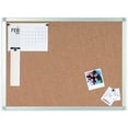 thumbnail image 7 of Bi-silque Ayda Cork Bulletin Board 0.50" Height x 18" Width x 24" Depth - Cork Surface - Self-healing, Durable, Resilient, Heavy-gauge - Aluminum Frame - 1 Each, 7 of 7