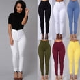 thumbnail image 2 of Women Skinny High Waist Casual Jeans Stretch Denim Jeans Pants Slim Pencil Trousers S-3XL, 2 of 5