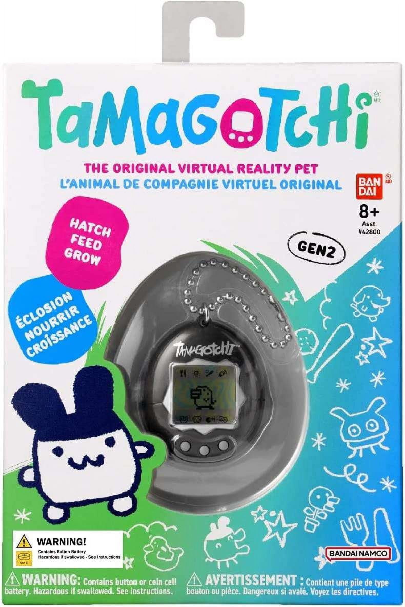 Tamagotchi Original Virtual Pet Toy - Black with Silver Shell