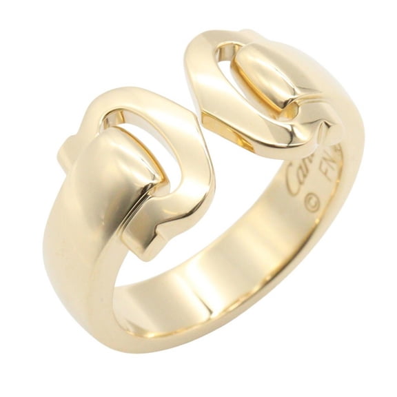 Pre-Owned Cartier 2C Ring, 18K (Yellow Gold), Women's Jewelry, Gold Tone