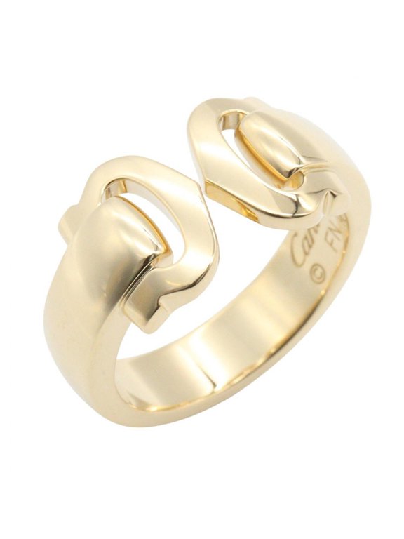 Pre-Owned Cartier 2C Ring, 18K (Yellow Gold), Women's Jewelry, Gold Tone