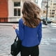 thumbnail image 4 of Moda mujer manga larga frente abierto corto cárdigan traje corto chaqueta abrigo Top Fridja  BV0+5334, 4 of 7