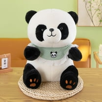 Panda Bear Stuffed Toy in Green Dress- 9.8-inch Dressed Stuffed Teddy Bear, Huggable Cute Plushie with Clothes, Perfect Panda Plush, Charming Christmas Gifts, Cozy Panda Bear Stuffed Animal