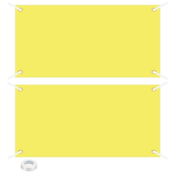 Uxcell Pancartas en Blanco de Vinilo para Decorar 3'x6' Pancarta de Sublimación Amarilla, 2 Pcs