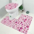 thumbnail image 2 of Pink Breast Cancer and Love Bathroom Rugs Sets 3 Piece,Toilet Cover Set,Absorbent Non Slip Bathroom Mats Sets with U-Shaped Contour Rug Toilet Rug Set, 2 of 5