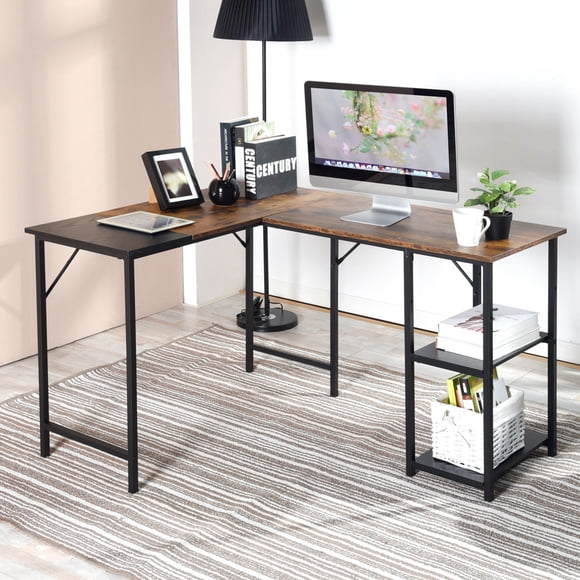 Escritorio para Computadora FurnitureR Mesa de Oficina Beige MDF Resistente