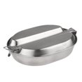 thumbnail image 3 of De Acero Inoxidable Contenedor De Comida Plegable Para Camping Picnic Sartén Con D Metálico Baoblaze Caja de almuerzo de acero inoxidable, 3 of 8