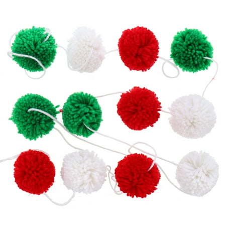 

1 Pc Christmas Plush Ball String Christmas Tree Pendant Plush Ball Pendant