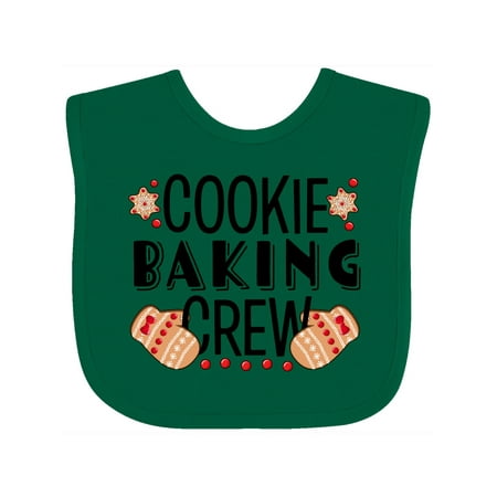 

Inktastic Christmas Cookie Baking Crew with Oven Mitts Gift Baby Boy or Baby Girl Bib