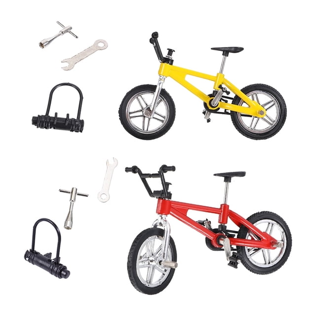 Mizh 2 juegos de bicicleta de dedo, juguete para dedos, mini juguete para dedos, juguete para mover la punta de los dedos, juego de escritorio