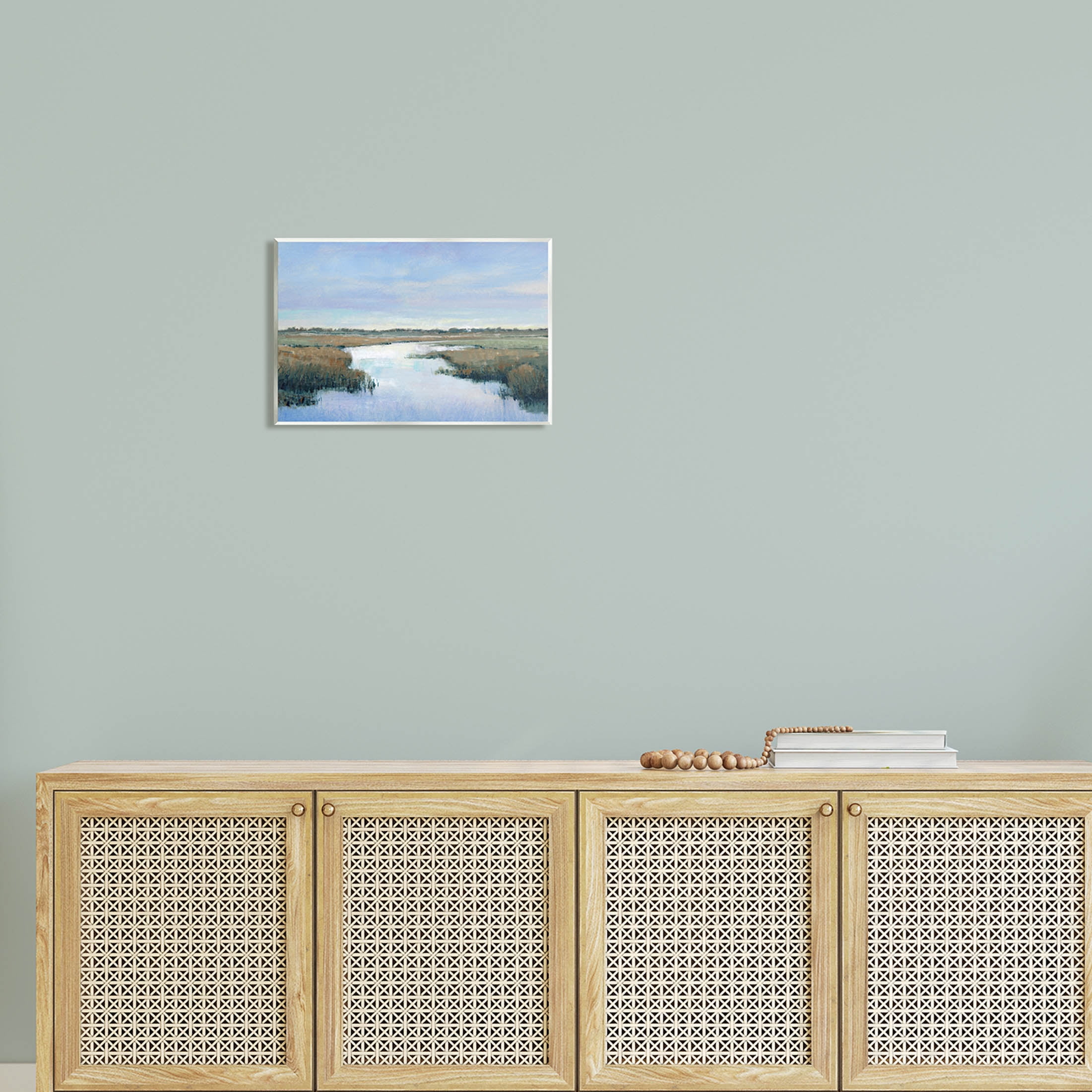 Stupell Industries Rural River Countryside Marsh Landscape Painting Unframed Art Print Wall Art, Design by Tim OToole