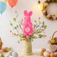 thumbnail image 1 of CY5O5ee Flocked Rabbit Easter Decorations Colorful Cute Rabbit Figurines Spring Table Centerpieces Standing Tabletop Ornament for Wedding Birthday Party Garden Indoor Outdoor Home Decor, 1 of 8