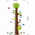 thumbnail image 5 of Cute Cartoon Owls Monkeys on Big Brown Tree Growth Height Chart Removable Wall Stickers, 5 of 5