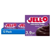 (12 pack) Jell-O Chocolate Fudge Instant Pudding & Pie Filling Mix, 3.9 oz Box