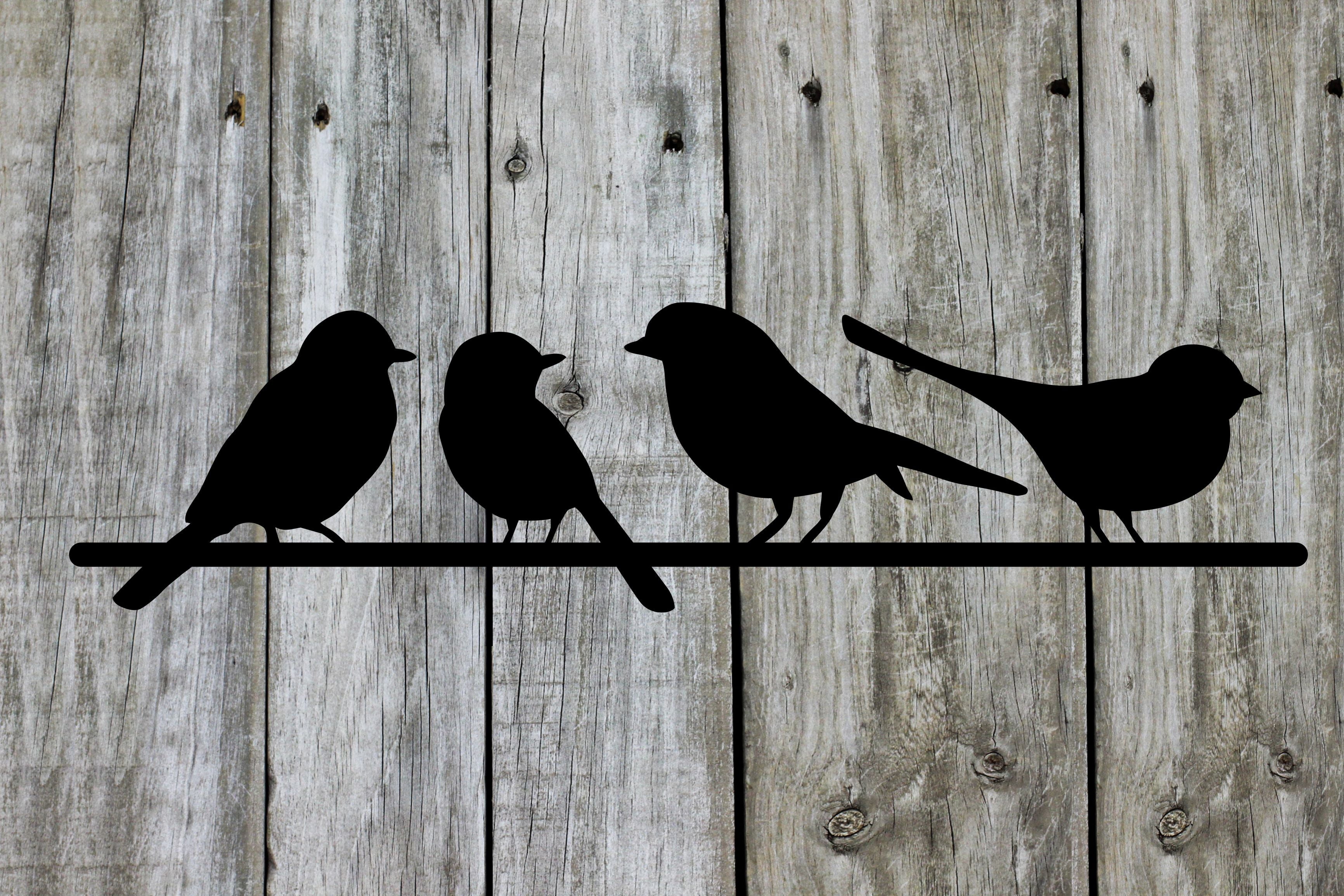 Bird Graphic on Line - Beautiful Solid Steel Home Decor Decorative Accent  Metal Art Wall Sign - Walmart.com